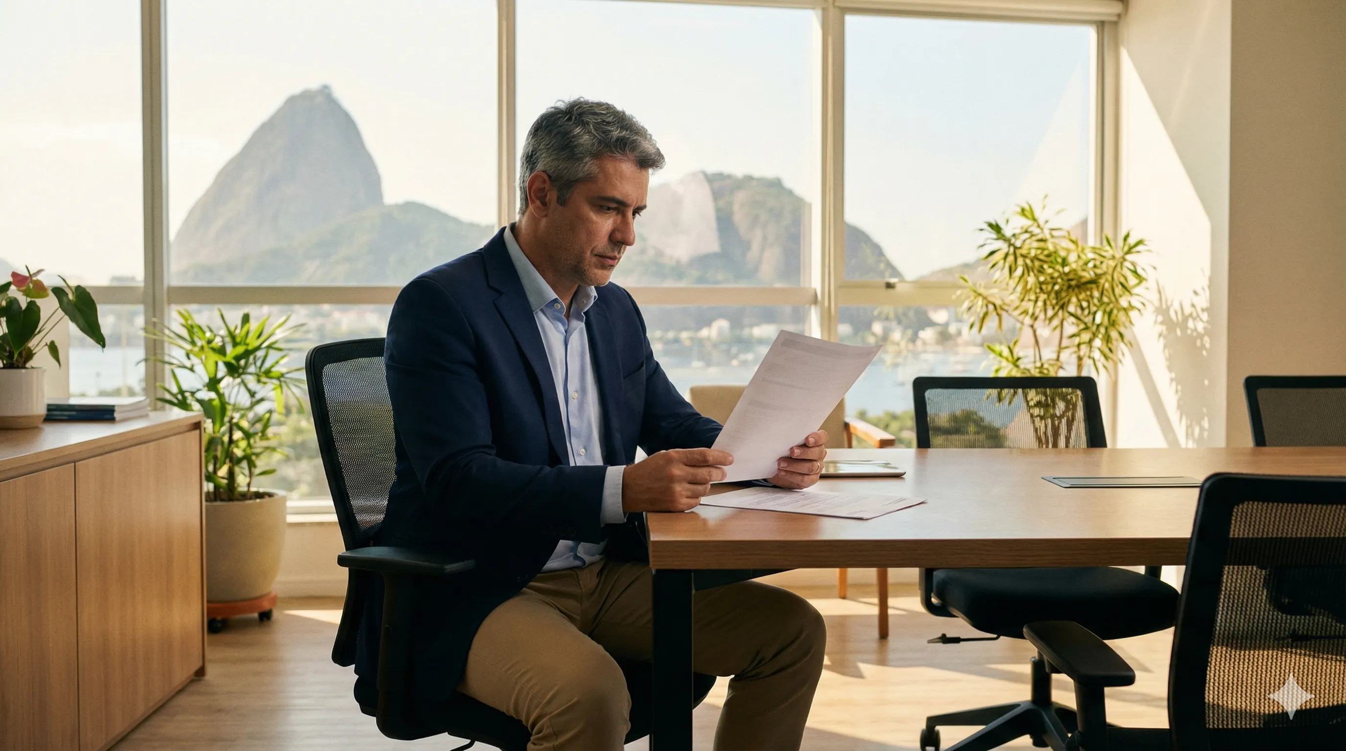 Empresário contratando plano de saúde empresarial Cemeru para funcionários no Rio de Janeiro